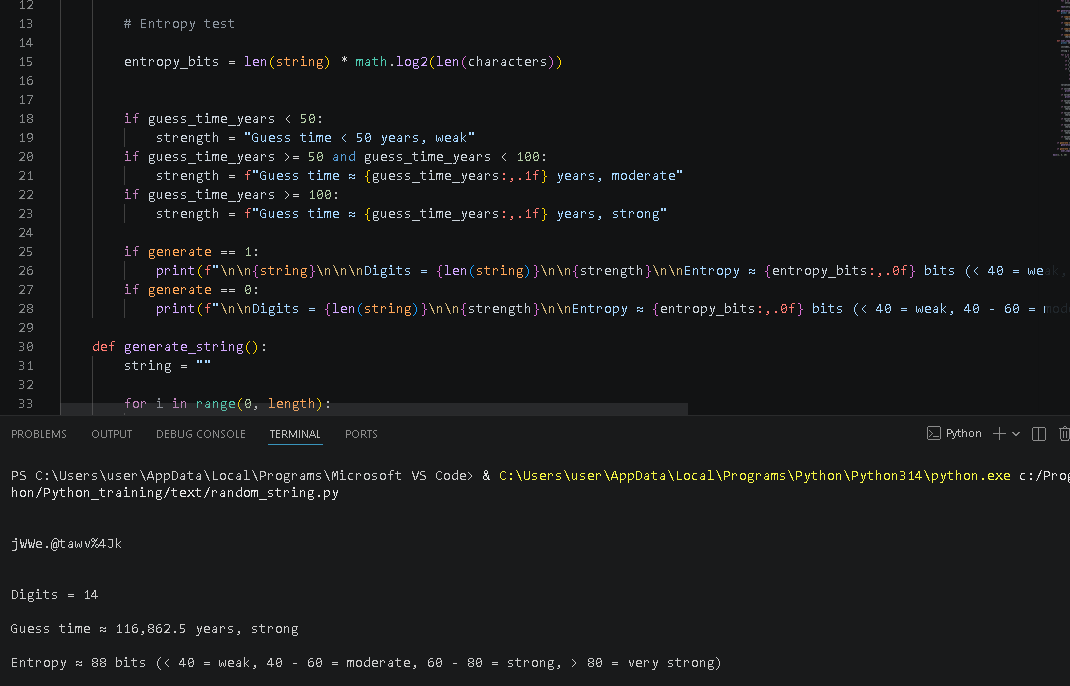 Password/random text generator